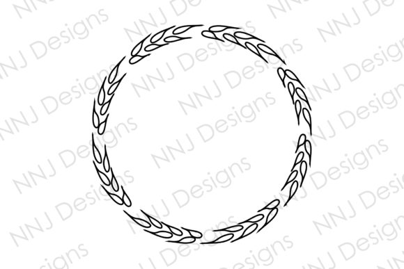 Download Circle Wreath Outline Leaves Frame - Frame Collection