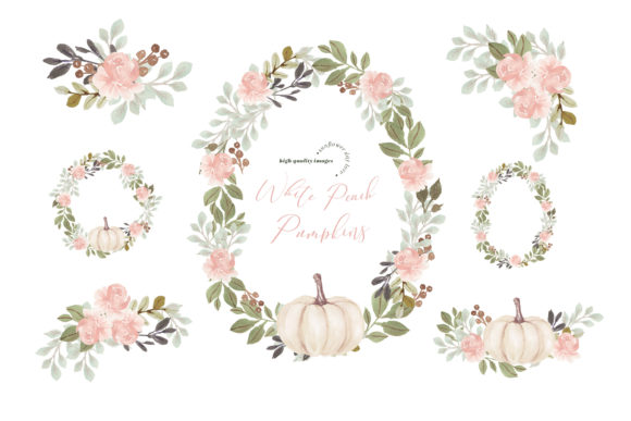 Download Floral Frame Modern Flowers Pumpkin - Frame Collection