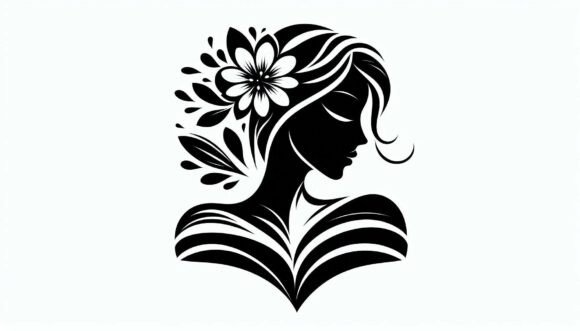 Download Monochrome Woman Floral Highlights - Highlights Collection