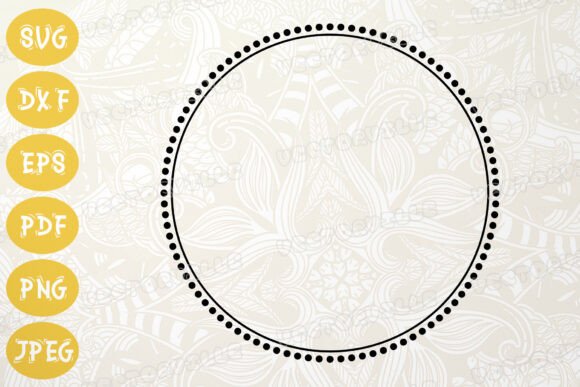 Download Elegant Dotted Circle Frame SVG Monogram - Frame Collection