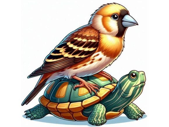 Download A Finch with Golden Highlights in Its Fe - Highlights Collection