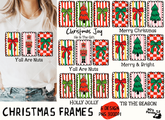 Download Christmas Doodle Frame Design Bundle PNG - Frame Collection