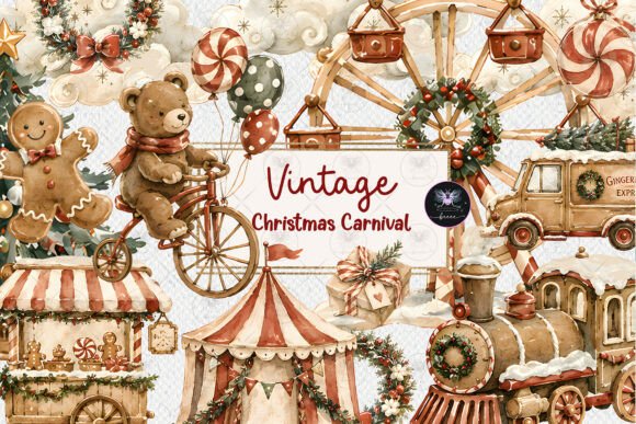 Download Vintage Christmas Clipart - Vintage Collection