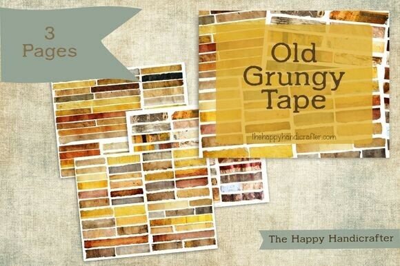 Download Grungy Vintage Tape Strips - Vintage Collection