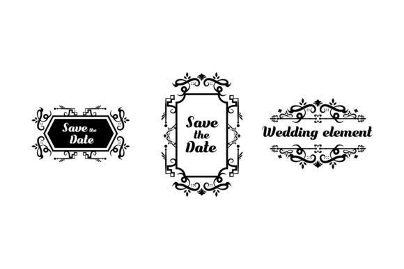 Download Set of Decorative Vintage Wedding Frame - Vintage Collection