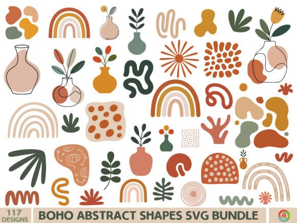 Download Boho Abstract Shapes Svg Bundle - Abstract shapes svg Collection