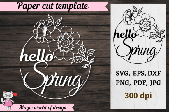 Download Hello Spring Flower Frame, Cricut Svg - Frame Collection